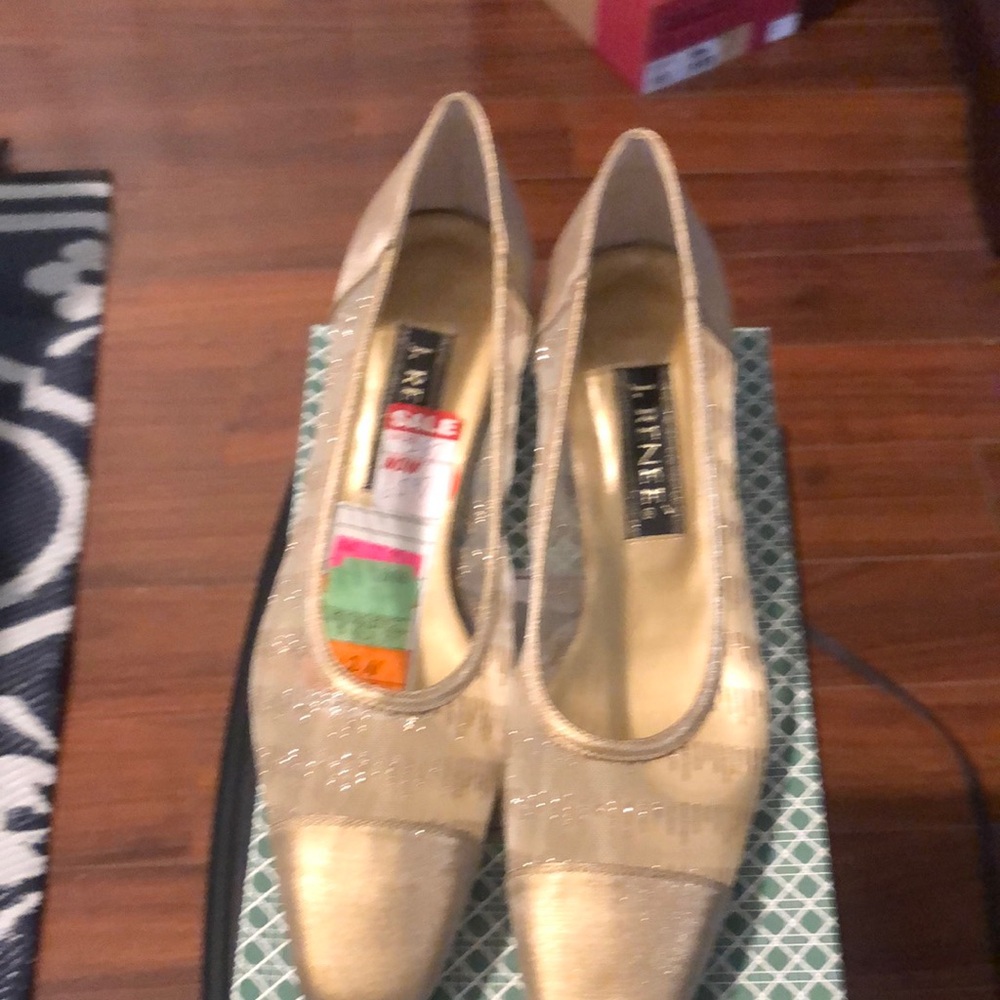 Gold and Transparent Heels
